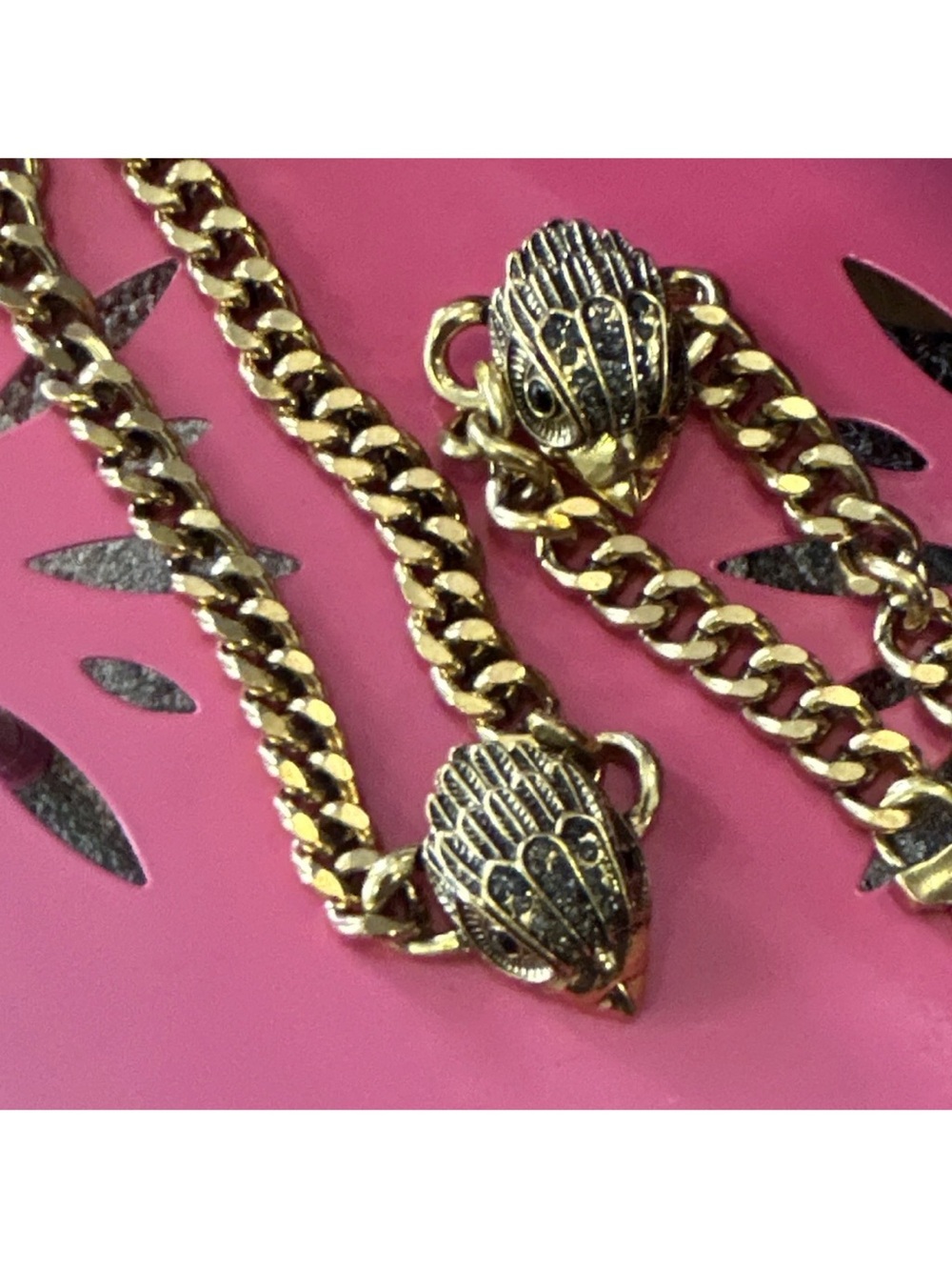 Gold Chain Necklace and Bracelet Set - Hash tag- Kurt Geiger - Picture 7 of 9